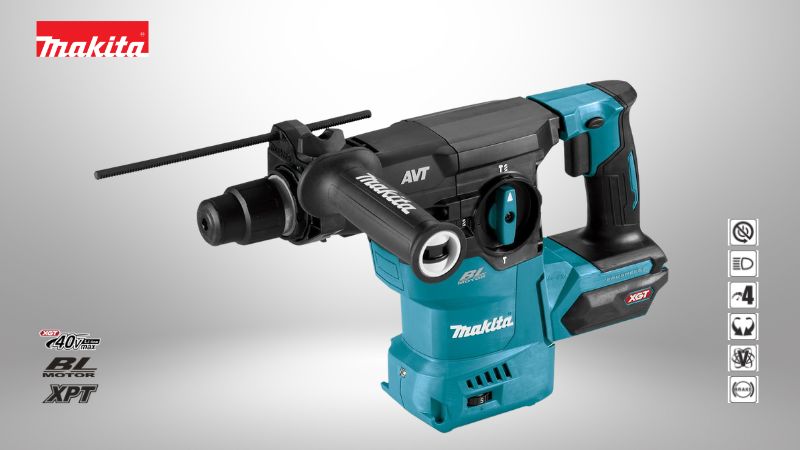 牧田Makita |  30mm 充電式四溝無刷鎚鑽 HR008G