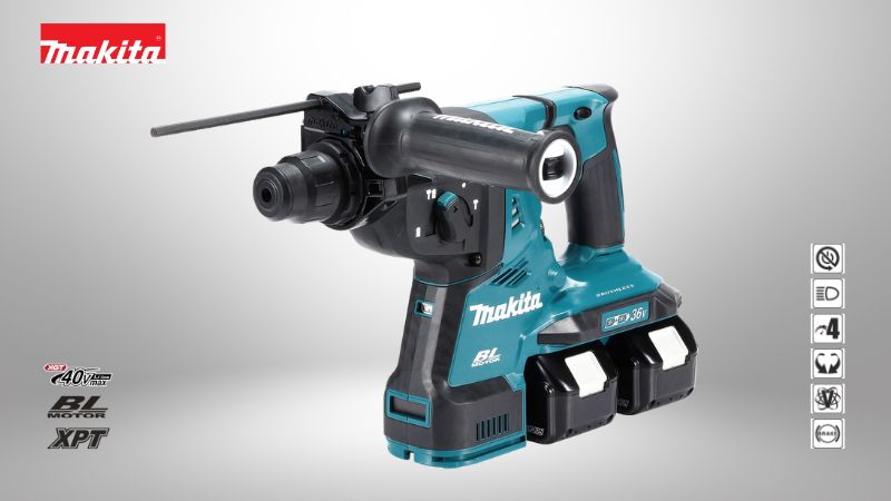 牧田Makita |  36V (18V+18V) 充電式無刷四溝鎚鑽（SDS-PLUS）