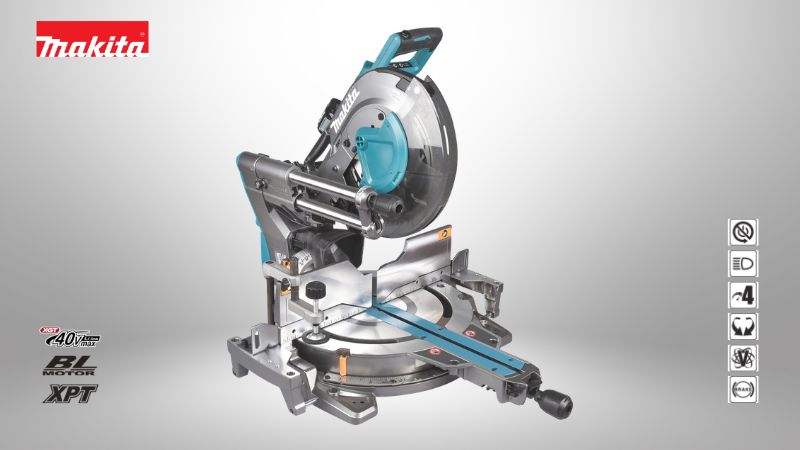 牧田Makita | 40V12吋（305mm）充電式無刷雙滑軌角度切斷機