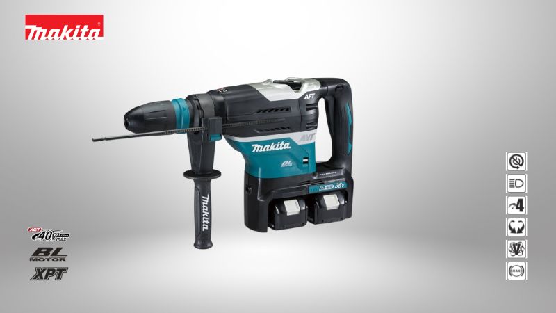 牧田Makita |  36V (18V+18V) 充電式無刷五溝鎚鑽