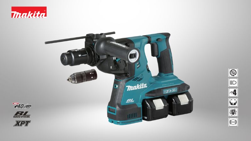 牧田Makita |  36V充電式無刷鎚鑽 可調速 附轉換夾頭