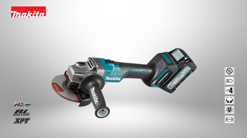牧田Makita |  40V充電式無刷 5 吋平面砂輪機（角磨機）