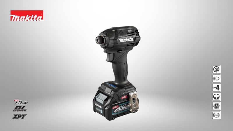牧田MAKITA | 40V 充電式無刷衝擊起子機(黑)