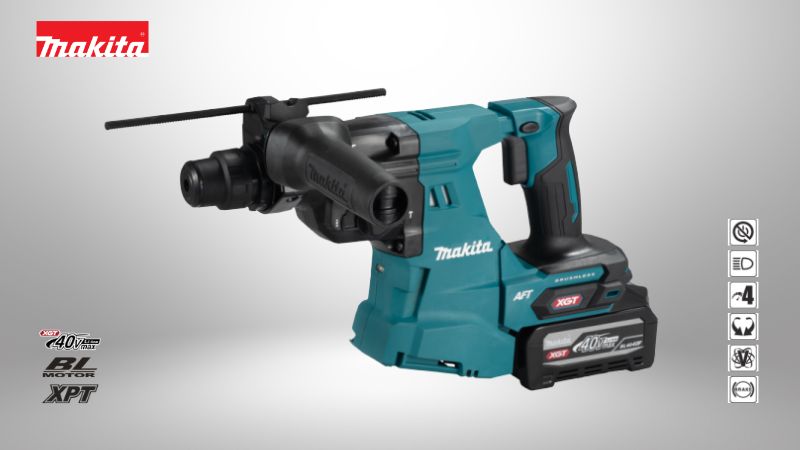 牧田Makita |  40V 充電式無刷四溝鎚鑽 (HR011G) （空機）