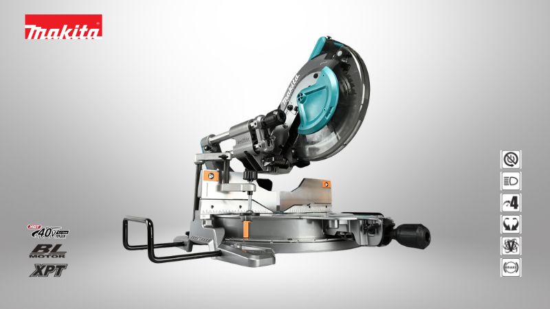 牧田Makita | 40V 10.25吋（260mm）充電式無刷雙滑軌角度切斷機