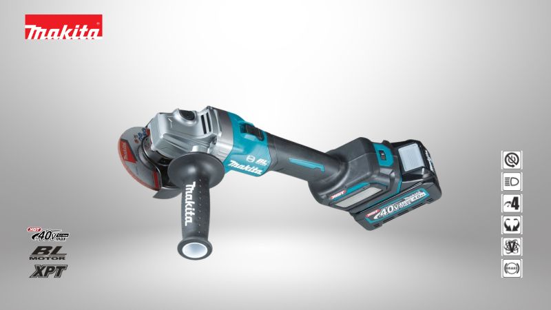 牧田Makita | 40V充電式無刷 4 吋平面砂輪機（單空機版）