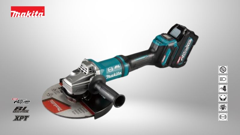 牧田Makita |  40V充電式無刷平面砂輪機（9吋/230mm）
