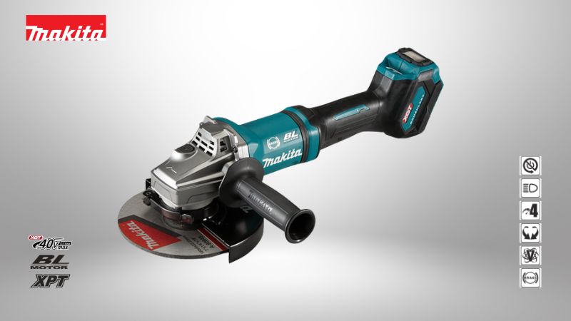 牧田Makita |  40V充電式無刷平面砂輪機（7吋/180mm）