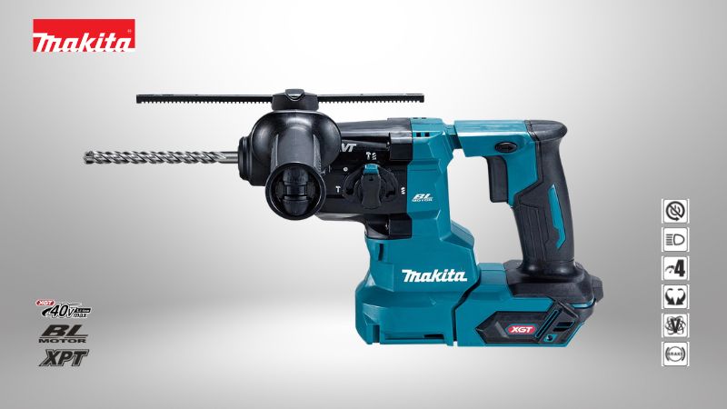 牧田Makita |  40V 充電式無刷四溝鎚鑽 (HR010G)