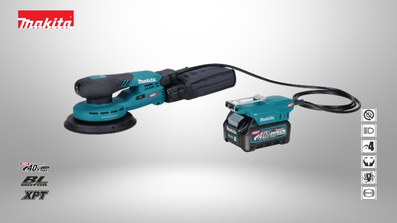 牧田 Makita |  40V充電式無刷隨機軌道砂紙機 5吋/125mm 空機版