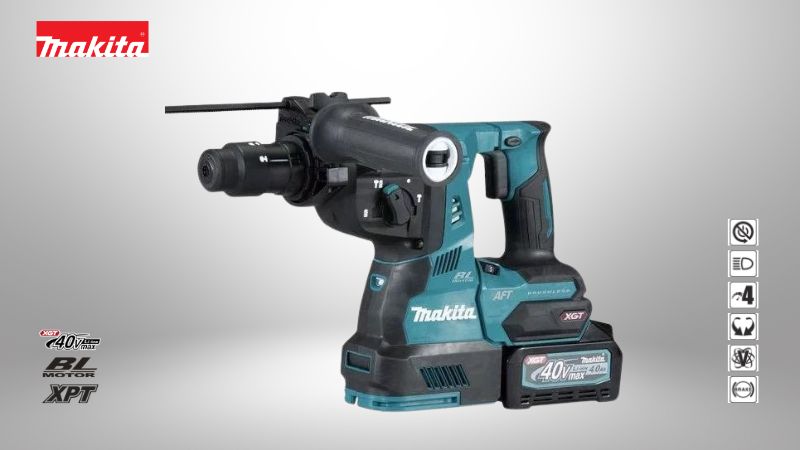牧田Makita | 40V 充電式無刷四溝鎚鑽 (HR002G)